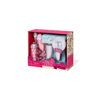 Our Generation Retro Ice Cream Machine for 18&#34; Dolls - Make A Milkshake