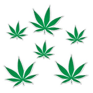 Beistle Weed Cutouts, 5.5" & 8.5", (12/Pkg) Multicolored - 1 of 4