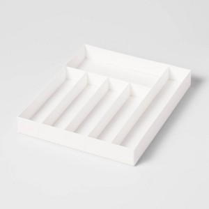 6 Compartment Organizer White - Brightroom™: In-Drawer Silverware & Utensils Organizer, Dishwasher-Safe, 16"x13.3" - 1 of 3