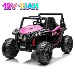 Jojoka 12V 10AH Ride On Truck for Kids with Remote Control, Battery Powered UTV Ride On Toy with Music, LED Lights, Electric Car for Boys Girls - 1 of 4