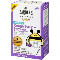 Zarbee S Naturals Baby Cough Syrup Mucus Reducer Liquid Grape