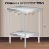 Stainless Kitchen Table with Wheels, Utility Food Prep Table with Adjustable Shelf, Work Table for Restaurant, Bar, Butcher - 2 of 4