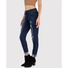 Women's MID RISE DISTRESSED ANKLE SKINNY JEAN - KanCan - 2 of 4