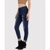 Women's MID RISE DISTRESSED ANKLE SKINNY JEAN - KanCan - image 2 of 4