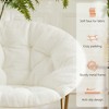 ChicFurnit Accent Chairs Lazy Chair Plush Lounge Accent Chair Reading Chair Armchair Sofa Chair for Room Relaxation, White, 35.83"*25.59"*32.28" - 4 of 4