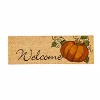 Evergreen Fall Pumpkin Kensington Indoor Outdoor Coir Interchangeable Doormat 9"x2'4" Orange - 2 of 4