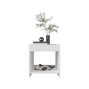 Gulches 16.5"H Night Table with Spacious Shelf, Compact Modern Style, Engineered Wood, Easy Assembly for Bedroom - 1 of 4