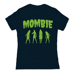 Rerun Island Women Mombie Mom Green Goopy Short Sleeve Graphic Cotton T-Shirt - 1 of 4