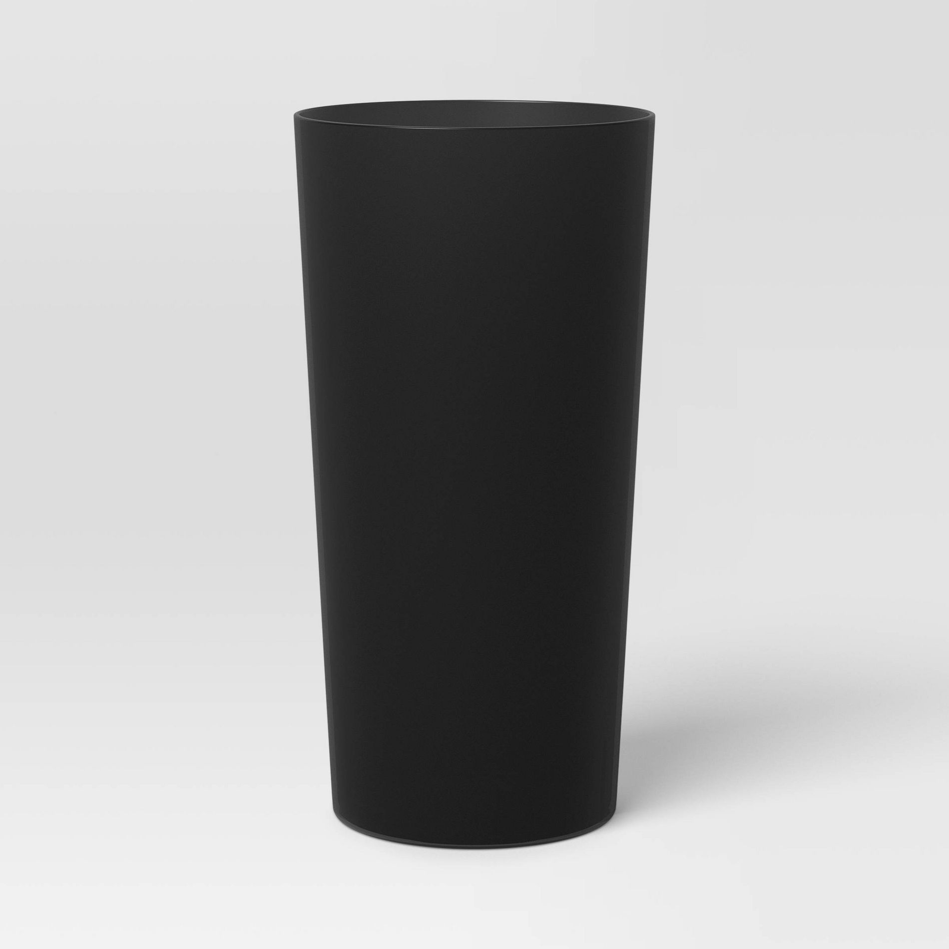 26 fl oz Plastic Tall Tumbler Black - Room Essentials™: Reusable Drinkware, Microwave & Dishwasher Safe