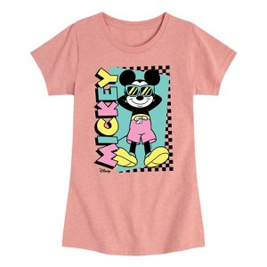 Girls' - Disney - Mickey Sunbathe Fitted Short Sleeve Graphic T-Shirt - 1 of 4