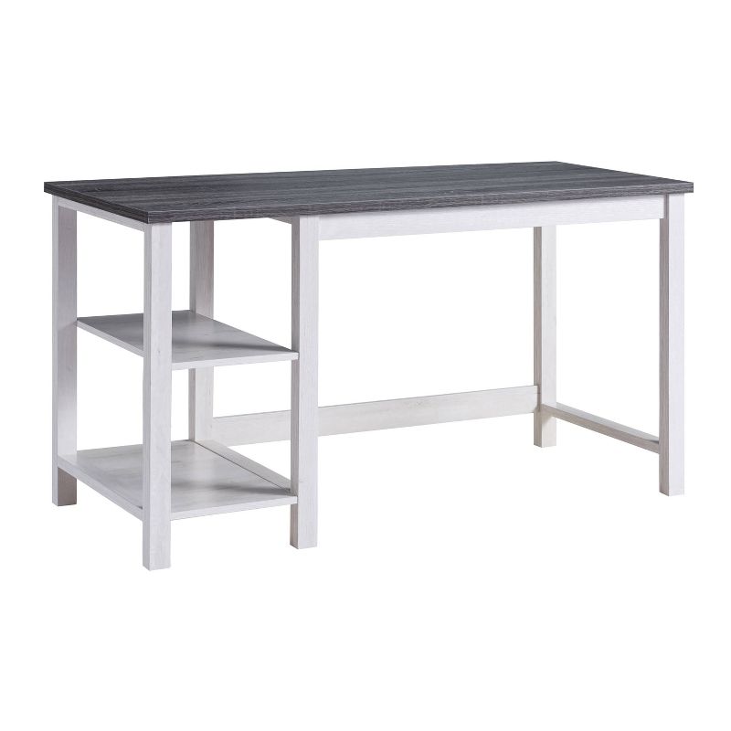 Stoneridge 2 Shelves Desk White Oak/Distressed Gray - HOMES: Inside + Out, 3 of 9