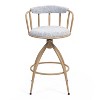 TOAOTBNBOB Swivel Counter Height Bar Stool with Cushioned Backrest, Industrial Bar Chair Set of 2, Modern Barstools for Kitchen Island - 2 of 4