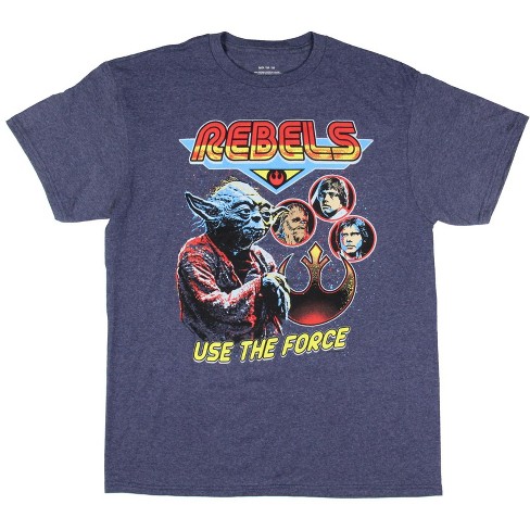 Star Wars Mens' Rebels Use The Force Yoda Graphic Print Adult T