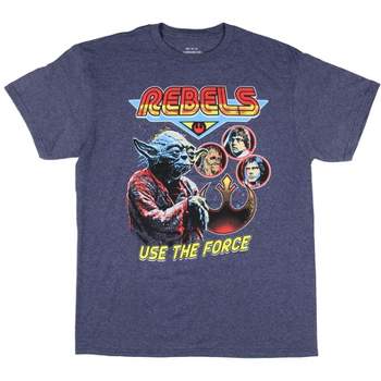 Star Wars Mens' Rebels Use The Force Yoda Graphic Print Adult T-Shirt