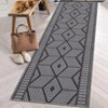 Washable Modern Geometric Rug Non Slip Low Pile Rug Soft Contemporary Throw Floor Cover Foldable Indoor Carpet for Living Room Bedroom Playroom - 3 of 4