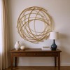 HomeRoots 26" X 26" Gold Abstract Metal Circle Hanging Dimensional Sculpture - 2 of 4
