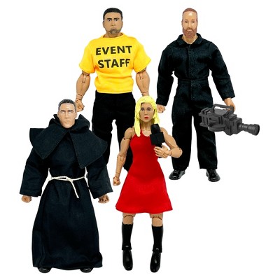 Set of 4 Wrestling Arena Crew Action Figures