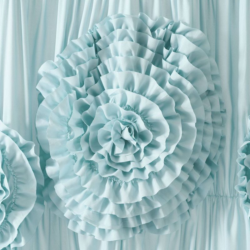 Serena Flower Texture Shower Curtain - Lush Décor, 4 of 11