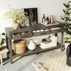 59.1" Modern 3-Drawer Console Table with 1 Shelf for Living Room, Entryway and Hallway - ModernLuxe - 2 of 4