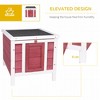 Akoasm Little Wooden Rabbit & Guinea Pig & Duck Hutch With Openable & Water-Resistant Roof-Red - 3 of 4