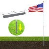 Telescopic Flag Pole Kit, Sectional Flag Pole Kit, Extra Thick Heavy Duty Aluminum Flagpole, Outdoor Inground Flag Poles with Topper Balls - 4 of 4
