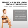 VEVOR Wooden High Chair for Babies & Toddlers, Convertible Adjustable Feeding Chair, Eat & Grow High Chair with Seat Cushion, Natural - 4 of 4