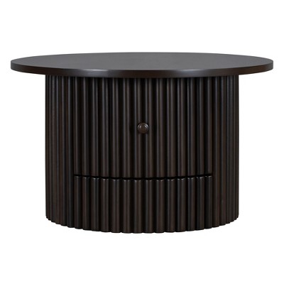 Bella Depot 30.5''W Round Coffee Table with a Drawer for Living Room
