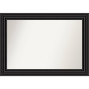 Amanti Art 42"x30" Non-Beveled Colonial Bathroom Wall Mirror Black: Modern Style, Polystyrene Frame, Wall Mounted - 1 of 4