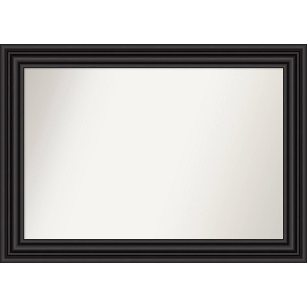 Photos - Wardrobe Amanti Art 42"x30" Non-Beveled Colonial Bathroom Wall Mirror Black: Modern Style, Polystyrene Frame, Wall Mounted