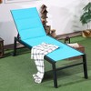 Outsunny Chaise Lounge Outdoor Pool Chair with Wheels, Five Position Recliner for Sunbathing, Suntanning, Steel Frame, Breathable Fabric - 3 of 4