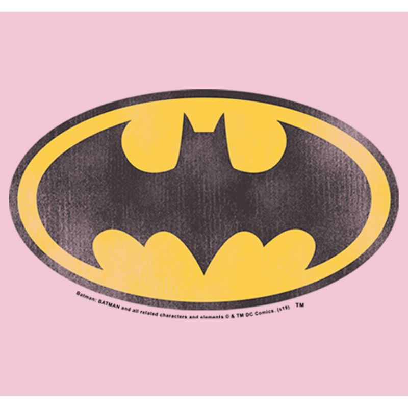 Girl's Batman Distressed Bat Logo T-Shirt, 2 of 5