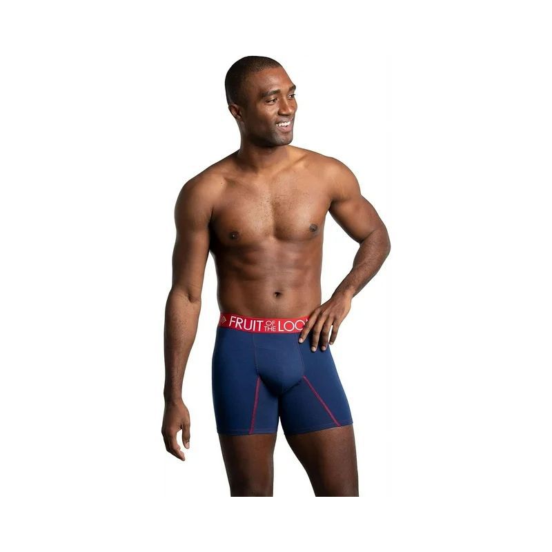 Fruit Of The Loom 3 Pack Mens Performance Breathable Tagless Boxer Briefs, 2 of 5