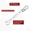 Unique Bargains Chrome Vanadium Steel SAE Box End 72 Teeth Ratchet Combination Wrenches 2 Pcs - 4 of 4