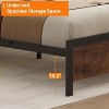 homfan Storage Bed Frame Full/Queen Size with Upholstered Headboard, Bed Frame with Under-Bed Storage, Sturdy Metal Platform, No Box Spring Required - 3 of 4
