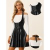 INSPIRE CHIC Women's Metallic Tie Halter Neck High Waist Party A-Line Overalls Dress - 2 of 4