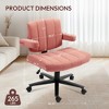 QingMoon Criss Cross Office Chair, Fabric Desk Chair, Modern Style Swivel Computer Chair with Adjustable Wide Armrests for Home Office - 4 of 4