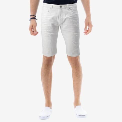 Mens white hot sale shorts target