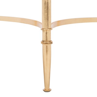 Nevin Gold Mirrored Curved Accent Table