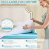 Okak 2IN Double-Layer Memory Foam Mattress Topper, Pain Relief Cooling Mattress Topper, Medium Firm Mattress Topper for Home - 3 of 4