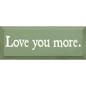 Slickblue Love You More Wooden Sign – Rustic Couple’s Wall Decor for Home, Wedding or Anniversary – 7x18, Color Options - 1 of 3
