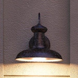 Urban Ambiance Luxury Luxe Industrial Chic Outdoor Wall Light,  10.75"H x 10"W,  Olde Iron Finish, UHP1024 - 1 of 4