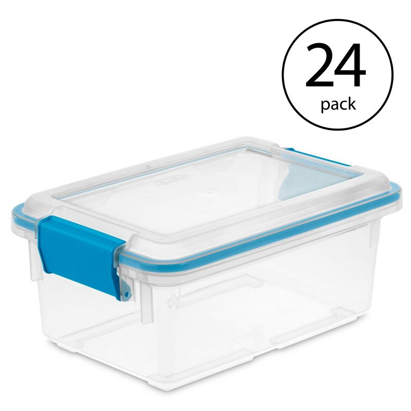 Sterilite Multipurpose 7.5 Quart Clear Plastic Storage Container Tote Box with Secure Latching Lids for Home and Office Organization, 2 of 6