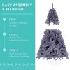 Best Choice Products Pre-Lit Charcoal Gray Christmas Tree, Artificial Full Holiday Decoration w/ Incandescent Lights - 4 of 4