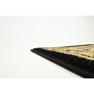 Wildlife Collection Light Brown and Black Synthetic Rectangular Area Rug 9' x 12'