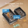 Zarler Extra Large Stainless Steel Litter Box with Lid, XXL Cat Litter Boxes, Litter Box for Multiple Cats, Non-Sticky, Anti-Urine Leakage, Gray - 2 of 4