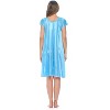 Casual Nights Women's Cap Sleeve Flower Silky Tricot Nightgown - 4 of 4