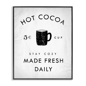 Stupell Industries Vintage Hot Cocoa Sign Framed Giclee Art - 1 of 4