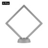 Unique Bargains Transparent PE Material Modern Elegant Floating Frame Display Holder Stand 4 Pcs - 3 of 4