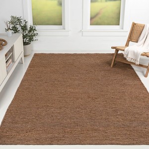 JONATHAN Y Griffin Rustic Farmhouse Woven Jute Solid Indoor Area Rug - 1 of 4