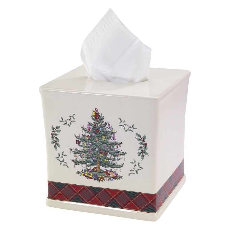 Avanti The Spode Christmas Tree Tartan Tissue Cover, 1 of 4
